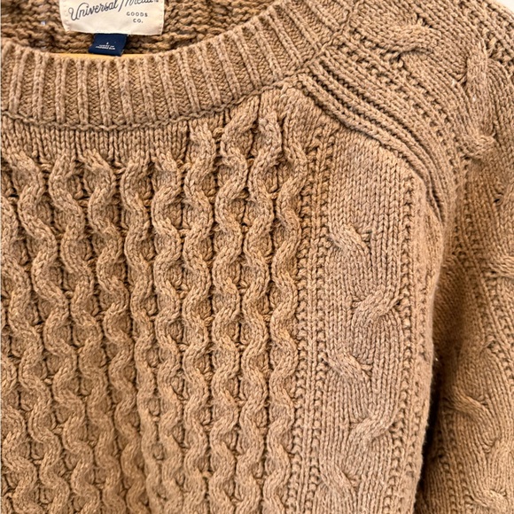 Women’s Universal Thread Tan Brown Cable Knit Sweater Size Large - Picture 2 of 3